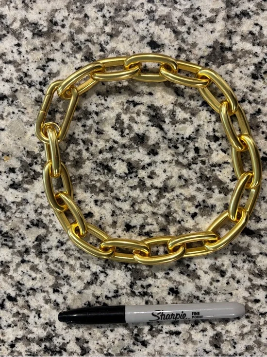 J. Crew chunky oversized gold statement necklace - Picture 2 of 5